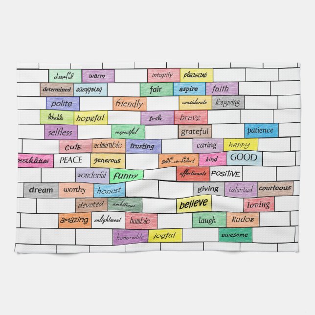 Regenbogen des inspirierend Graffiti-Geschirrtuchs Handtuch (Horizontal)