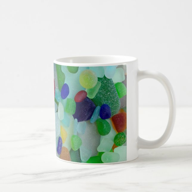 Regenbogen des Seeglases, Strandglas-Tasse Kaffeetasse (Rechts)