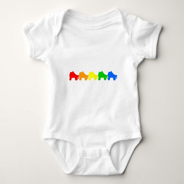 Regenbogen des Skate Baby Strampler (Vorderseite)