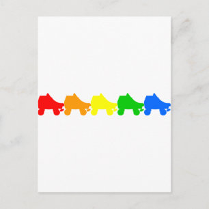 Regenbogen des Skate Postkarte