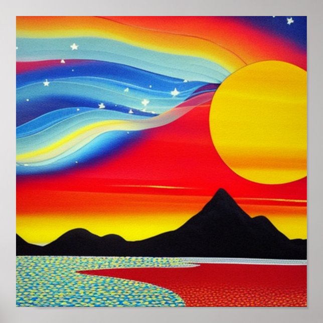 Regenbogen des Sonnenplakats Poster (Vorne)