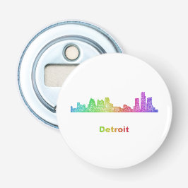 Regenbogen-Detroit-Skyline Flaschenöffner