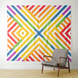 Regenbogen-Diagonalen-Figur Wandteppich