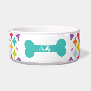 Regenbogen-Diamant-Druck personalisiert Napf