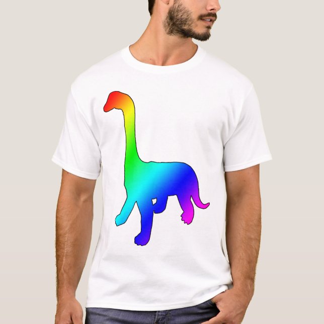 Regenbogen Dino T-Shirt (Vorderseite)
