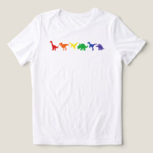 Regenbogen-Dinosaurier-Pride-Shirt: LGBT-Dino-T-Re