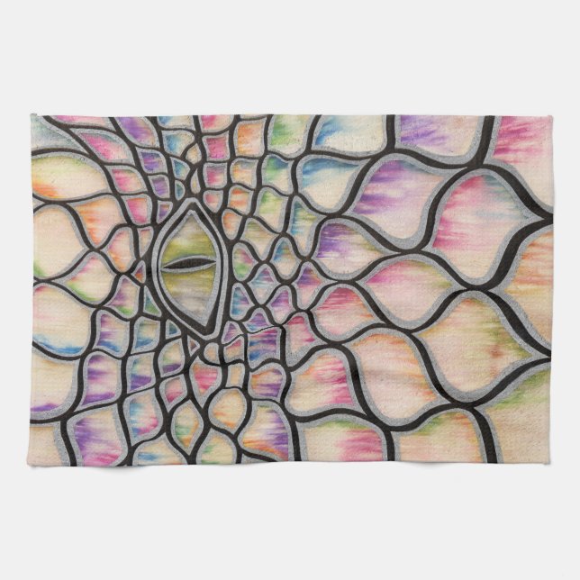 Regenbogen-Drache Geschirrtuch (Horizontal)