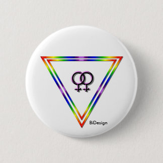 Regenbogen-Dreieck-Frau/Frau Button