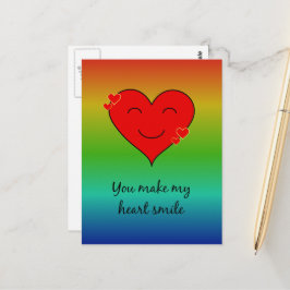 Regenbogen, du bringst mein Herz Lächeln Postkarte