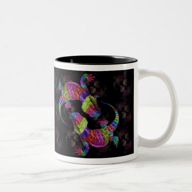 Regenbogen-Eidechse Zweifarbige Tasse (Rechts)