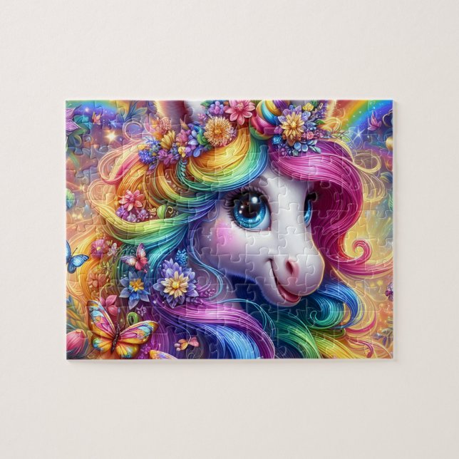 Regenbogen-Einhorn (Horizontal)