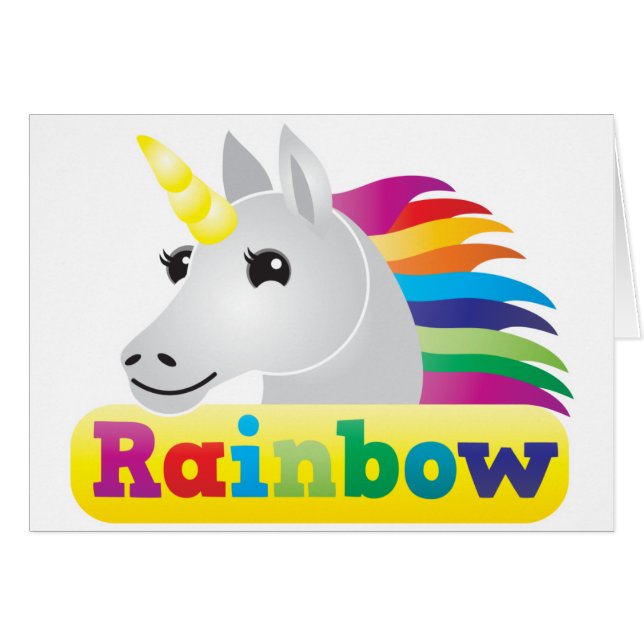 Regenbogen-Einhorn (Vorderseite (Horizontal))