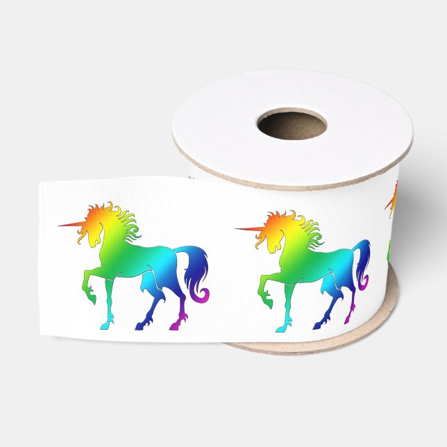 Regenbogen-Einhorn-Band Ripsband (Spule)
