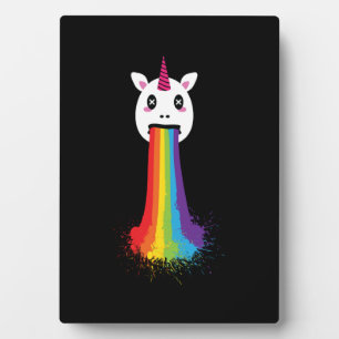 Regenbogen-Einhorn LGBT Fotoplatte