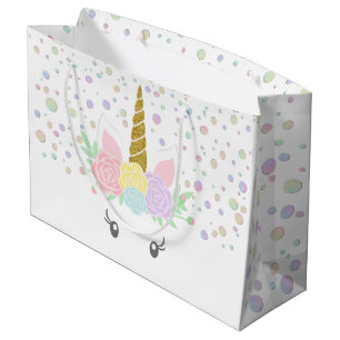 Regenbogen-Einhorn-Mädchen-Baby-Party Große Geschenktüte