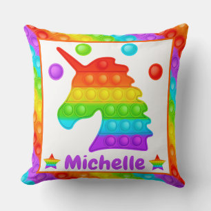 Regenbogen-Einhorn Pop It Fidget Spielzeug Kinder Kissen