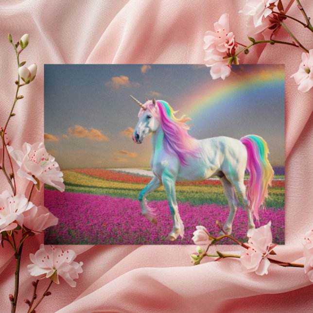 Regenbogen Einhorn Postkarte (Von Creator hochgeladen)