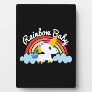 Regenbogen-Einhorn Regenbogen-Baby-Einhörner Fotoplatte