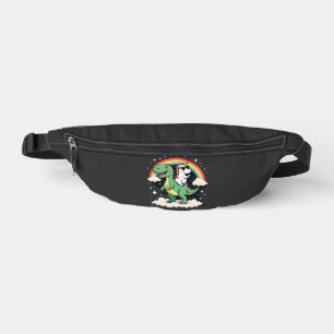 Regenbogen-Einhorn reitet T-Rex - Dinosaurier Jung Bauchtasche
