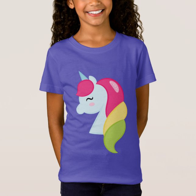 Regenbogen-Einhorn T-Shirt (Vorderseite)