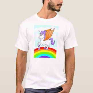 Regenbogen-Einhorn T-Shirt
