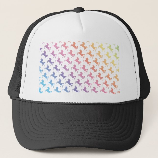 Regenbogen-Einhörner Truckerkappe (Vorderseite)