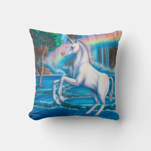 Regenbogen-Einhornkissen Kissen (Vorderseite)