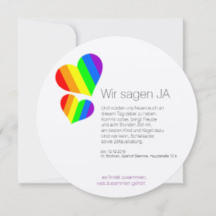 Regenbogen Einladung