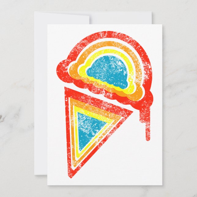 Regenbogen-Eis-Dripz Einladung (Vorderseite)