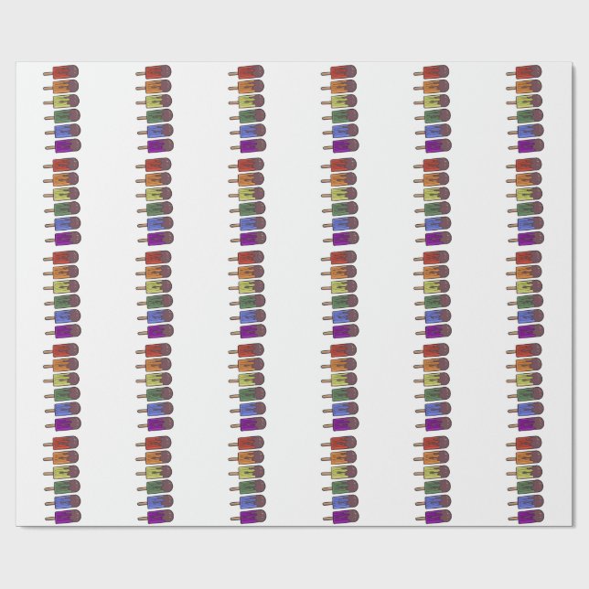 Regenbogen-Eisparade Geschenkpapier (Flach)