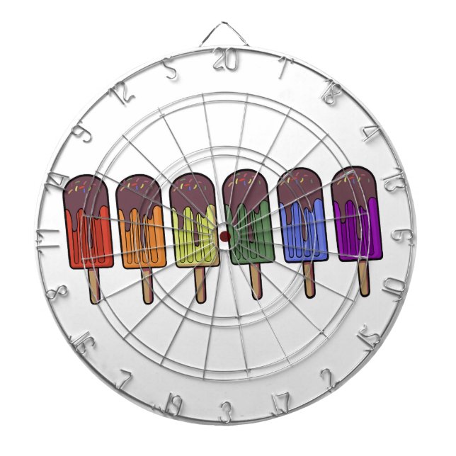 Regenbogen-Eispop-Umzug Dartscheibe (vorne)