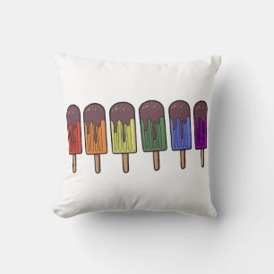 Regenbogen-Eispop-Umzug Kissen