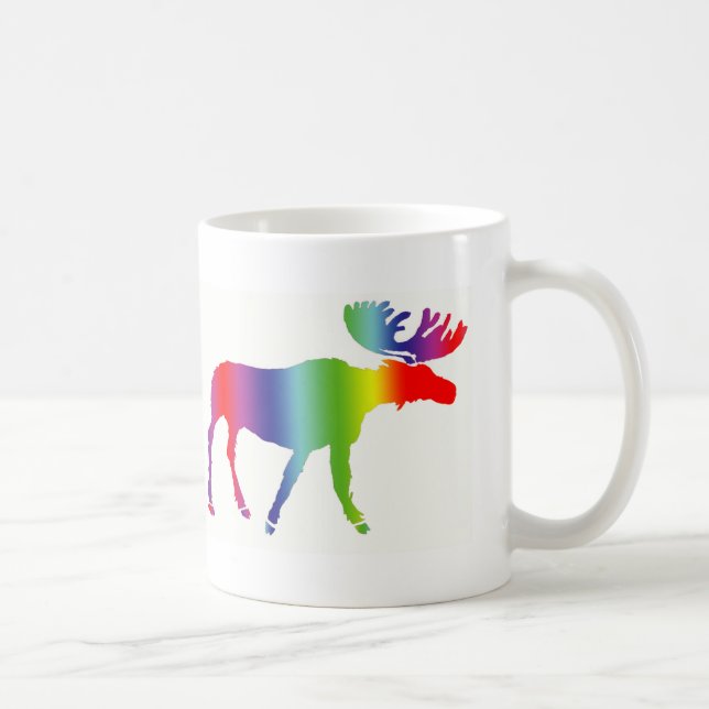 Regenbogen-Elche Kaffeetasse (Rechts)
