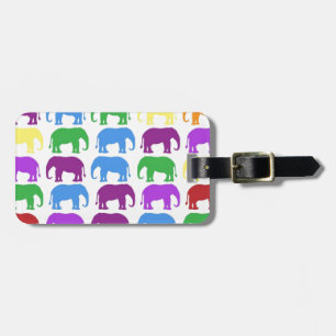 Regenbogen-Elefant-nobler Designer Gepäckanhänger