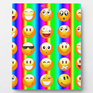 Regenbogen-Emoji Fotoplatte