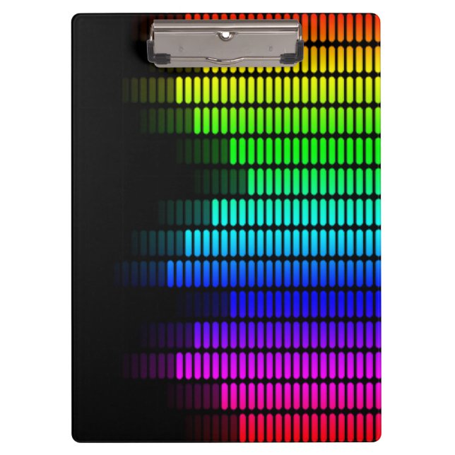 Regenbogen-Equalizer-Clipboart Klemmbrett (Vorderseite)