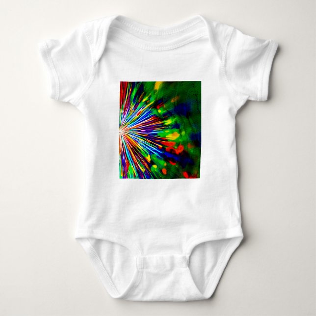 Regenbogen Explosion  Baby Strampler (Vorderseite)