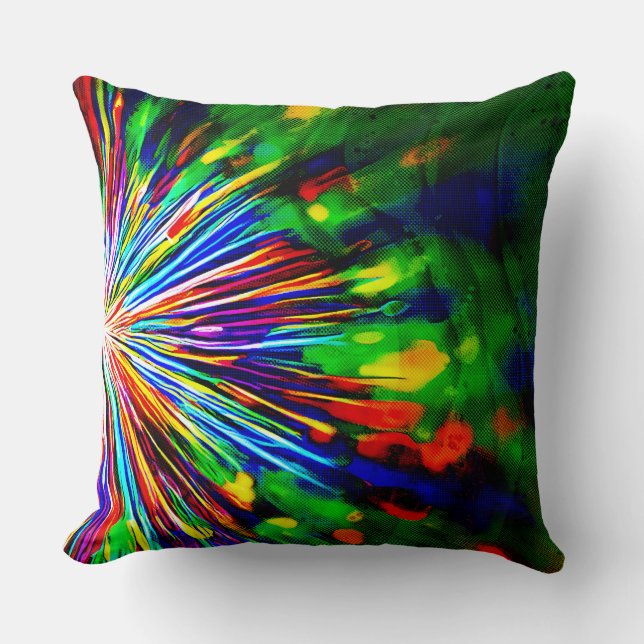 Regenbogen Explosion  Kissen (Vorderseite)