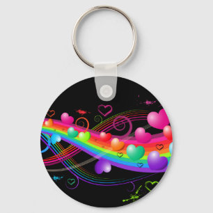 Regenbogen-Explosion Schlüsselanhänger