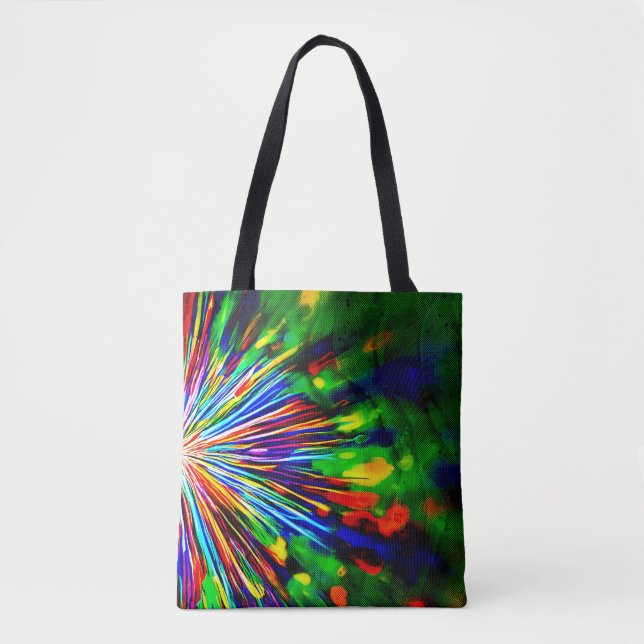 Regenbogen-Explosion  Tasche (Vorderseite)