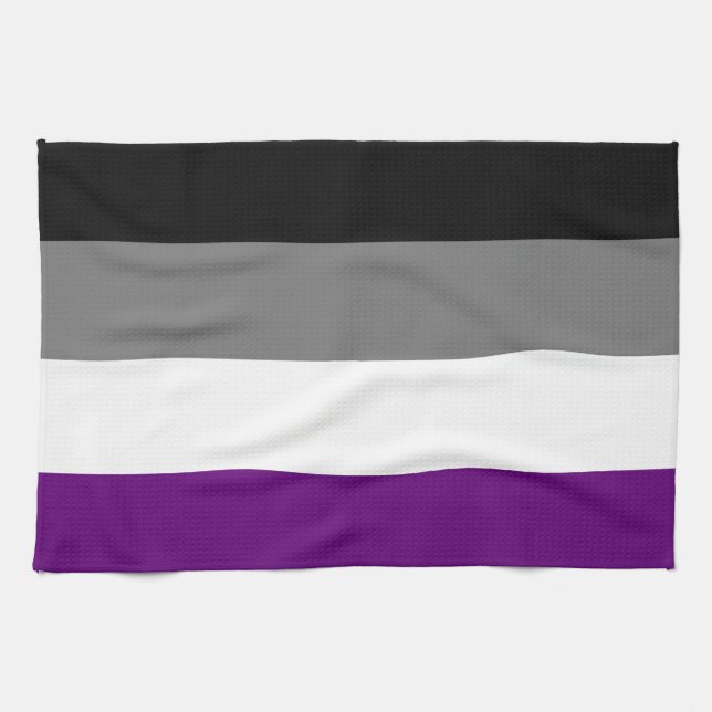 Regenbogen-Fahne für asexuelle Personen [ As | Dem Geschirrtuch (Horizontal)