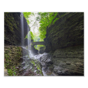 Regenbogen-Fälle u. Kaskade, Watkins Schlucht, Ne Fotodruck