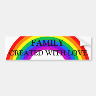 Regenbogen-Familie gemacht mit Liebe-Autoaufkleber Autoaufkleber