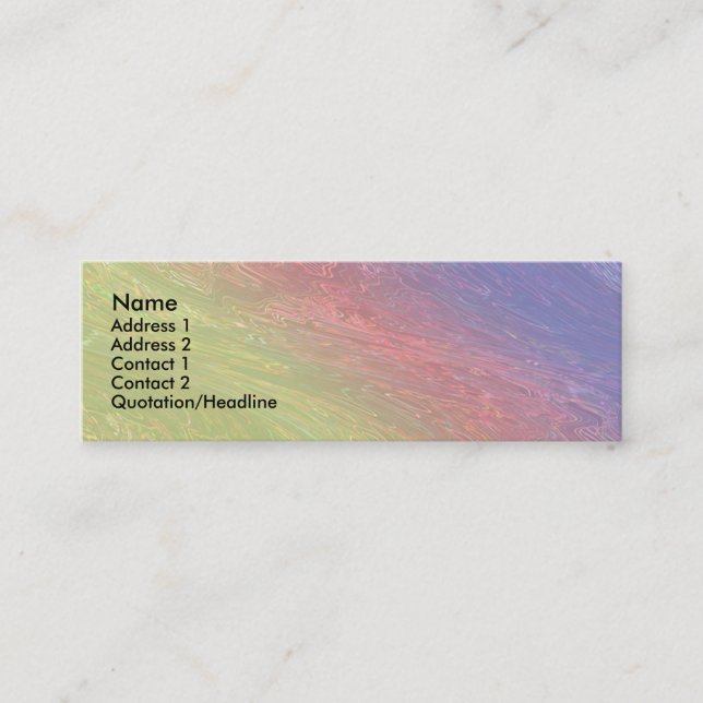Regenbogen-Fantasie Mini Visitenkarte (Vorderseite)