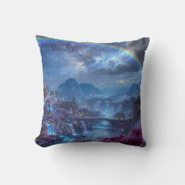 Regenbogen-Fantasieschloss-Wurfkissen Kissen
