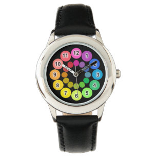 Regenbogen-Farben Armbanduhr