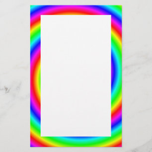 Regenbogen-Farben. Helle und bunte Spirale Briefpapier