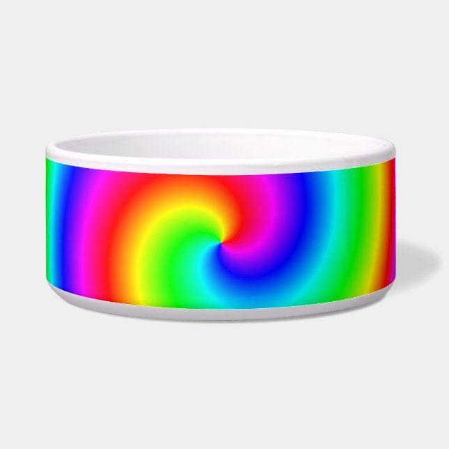Regenbogen-Farben. Helle und bunte Spirale Napf (Vorderseite)
