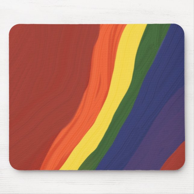 Regenbogen-Farben Mousepad (Vorne)