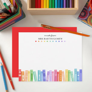 Regenbogen-Farbene Bücher Maßgeschneiderte Bücher Mitteilungskarte